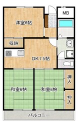 サンハイツ小郡の物件間取画像